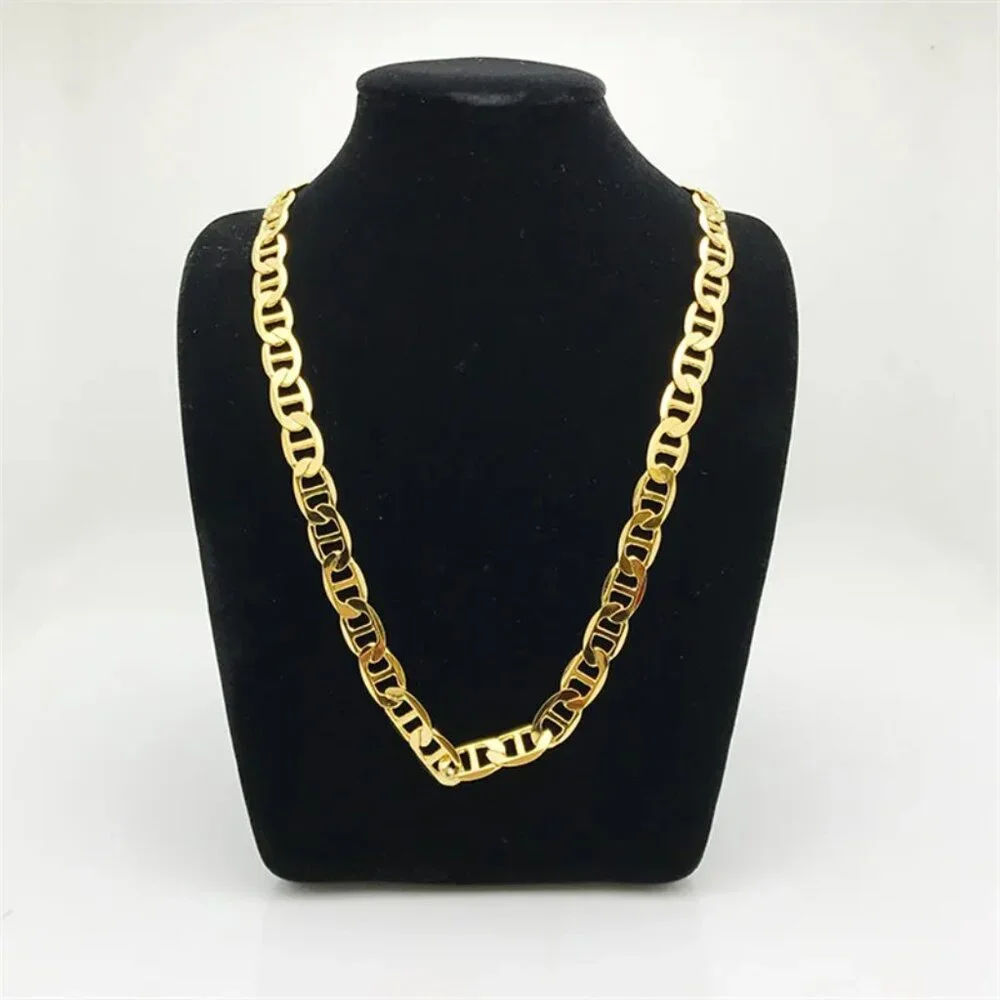 Beautiful 20" Mariner Link Necklace, 6mm Wide, Yellow Gold 🥇 - Picture 2 of 7